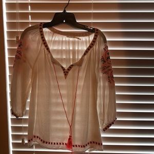 White and Pink blouse